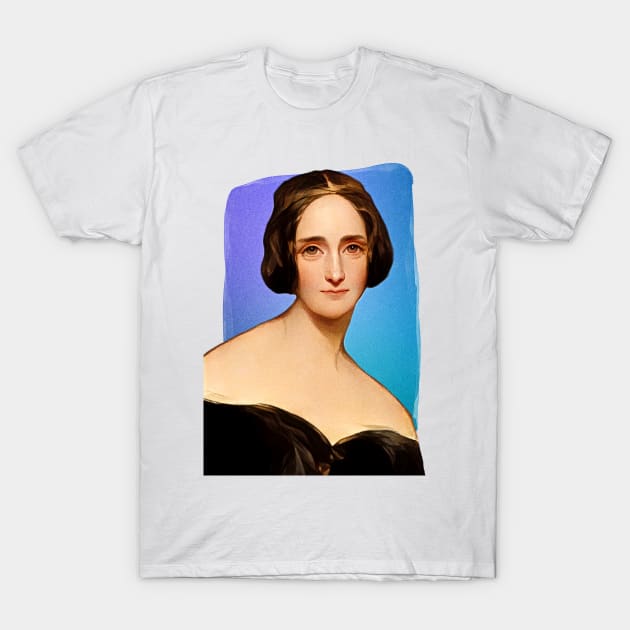 English Novelist Mary Shelley illustration T-Shirt by Litstoy 